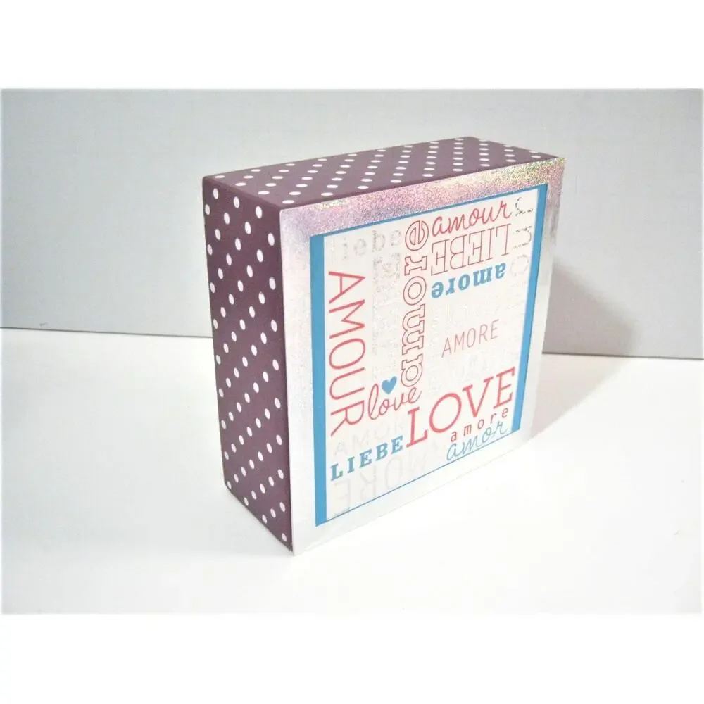 Double message Shelf Tabletop Wood Box Sign Home Office Students Dorm Nursery